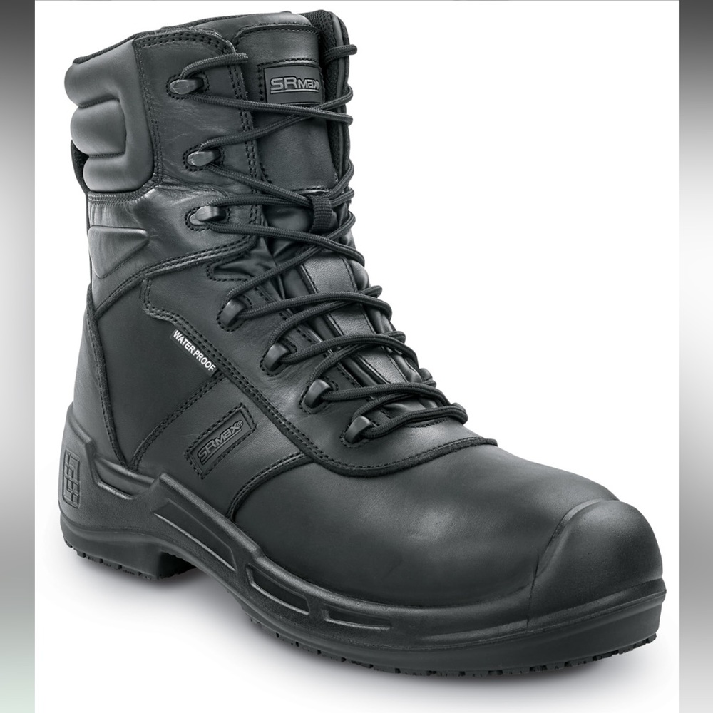 (NEW IN BOX) Slip resistant waterproof, steel toe boots
